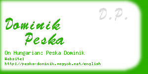 dominik peska business card